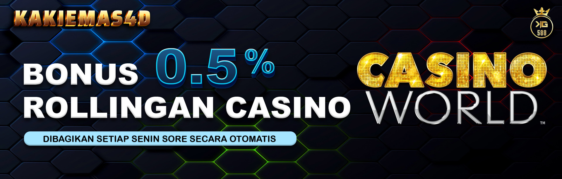 BONUS ROLLINGAN CASINO 0.5 %