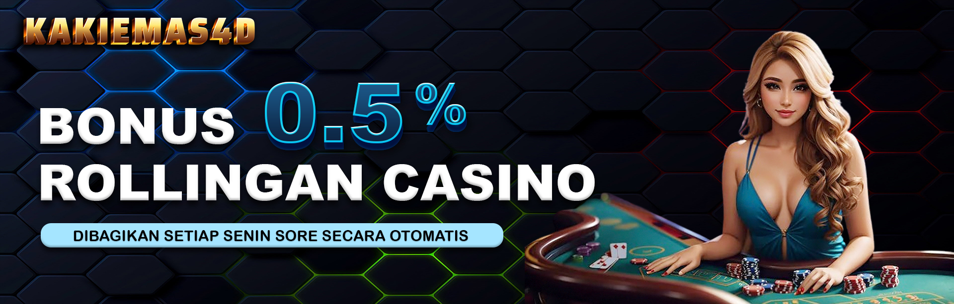 BONUS ROLLINGAN CASINO 0.5 %